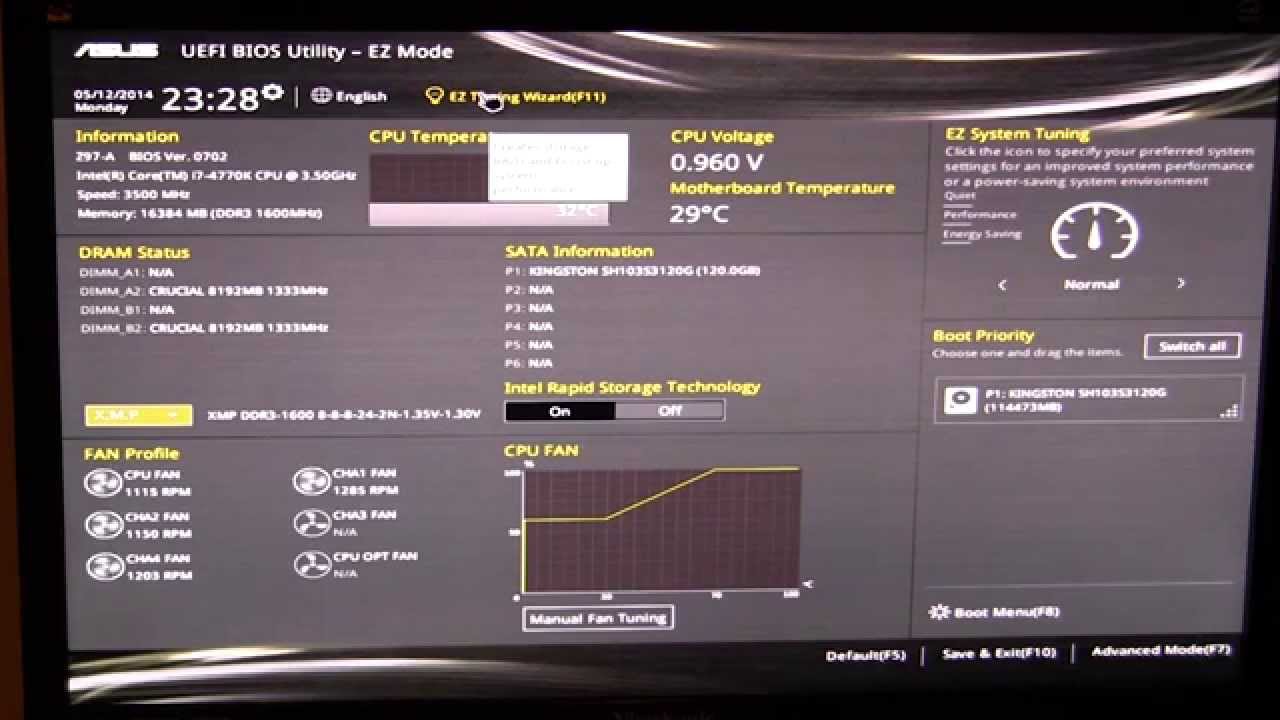 ASUS Z97-A UEFI BIOS Overview