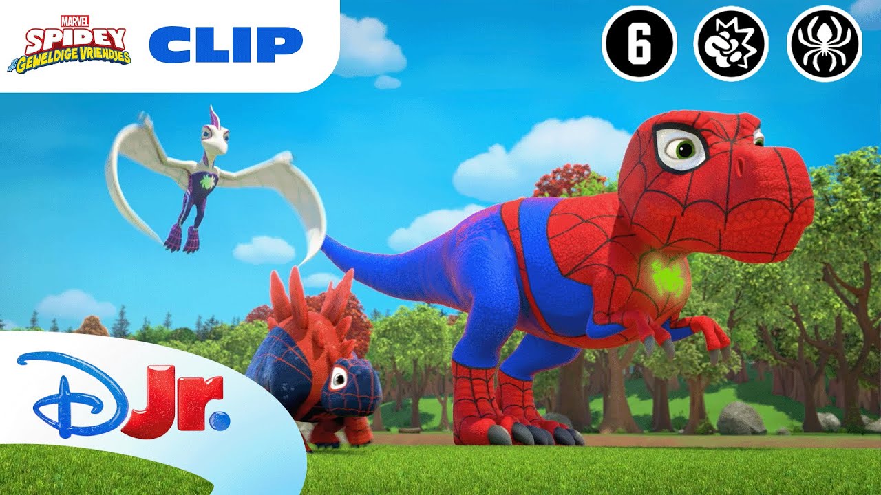 🦖 Sterke Dinokrachten | Spidey en zijn Geweldige Vriendjes | Disney Junior Belgi&euml;-Nederland