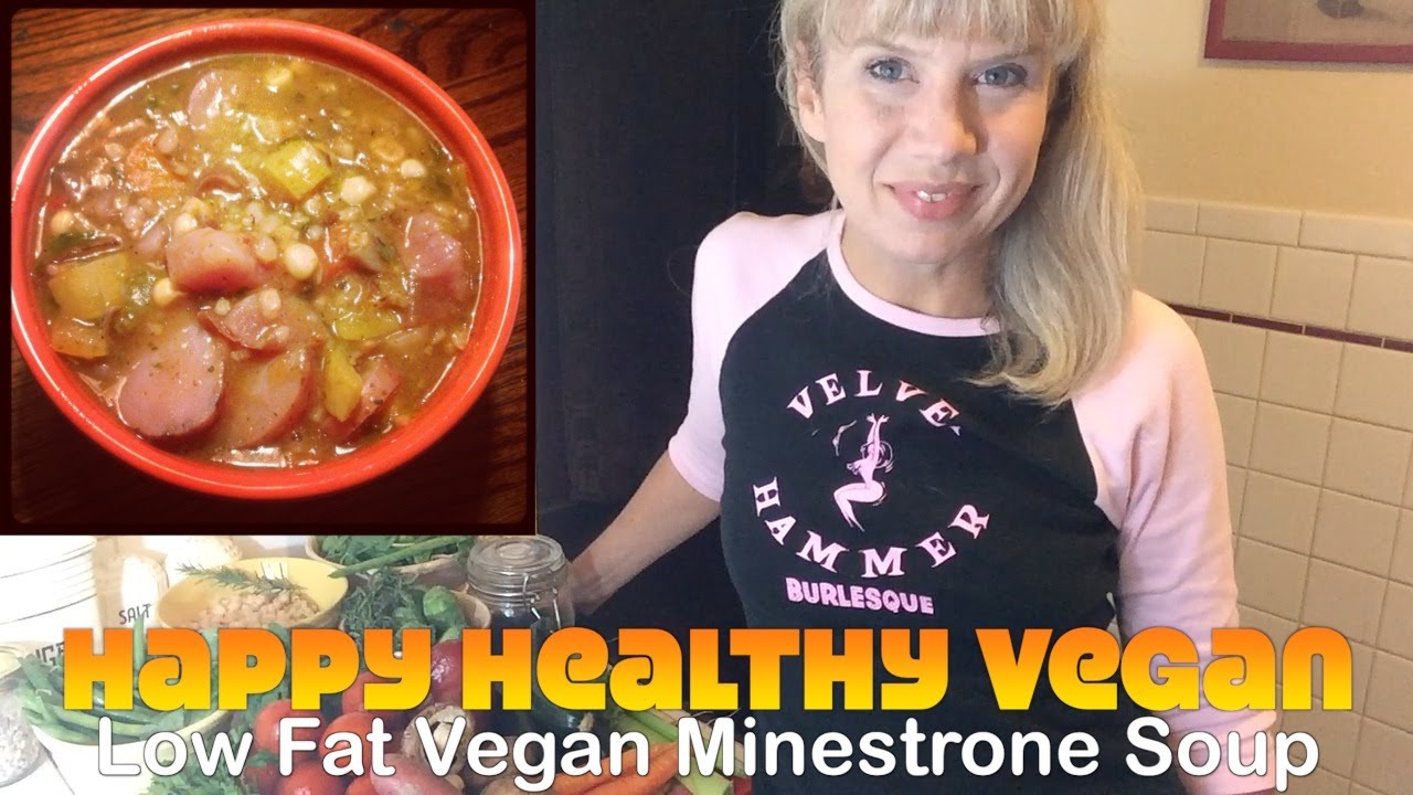 Low Fat Vegan Minestrone Soup Demo