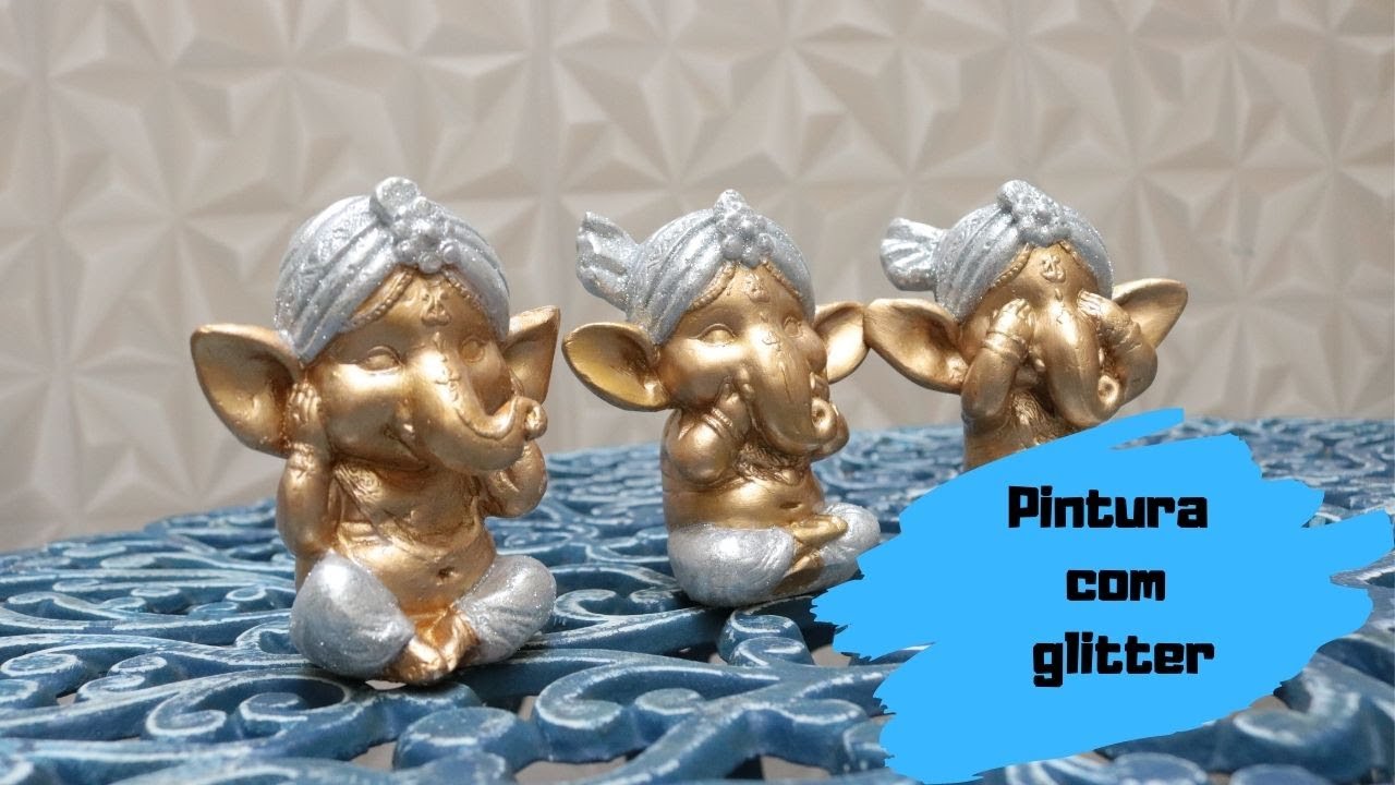 PINTURA EM GESSO - GLITTER