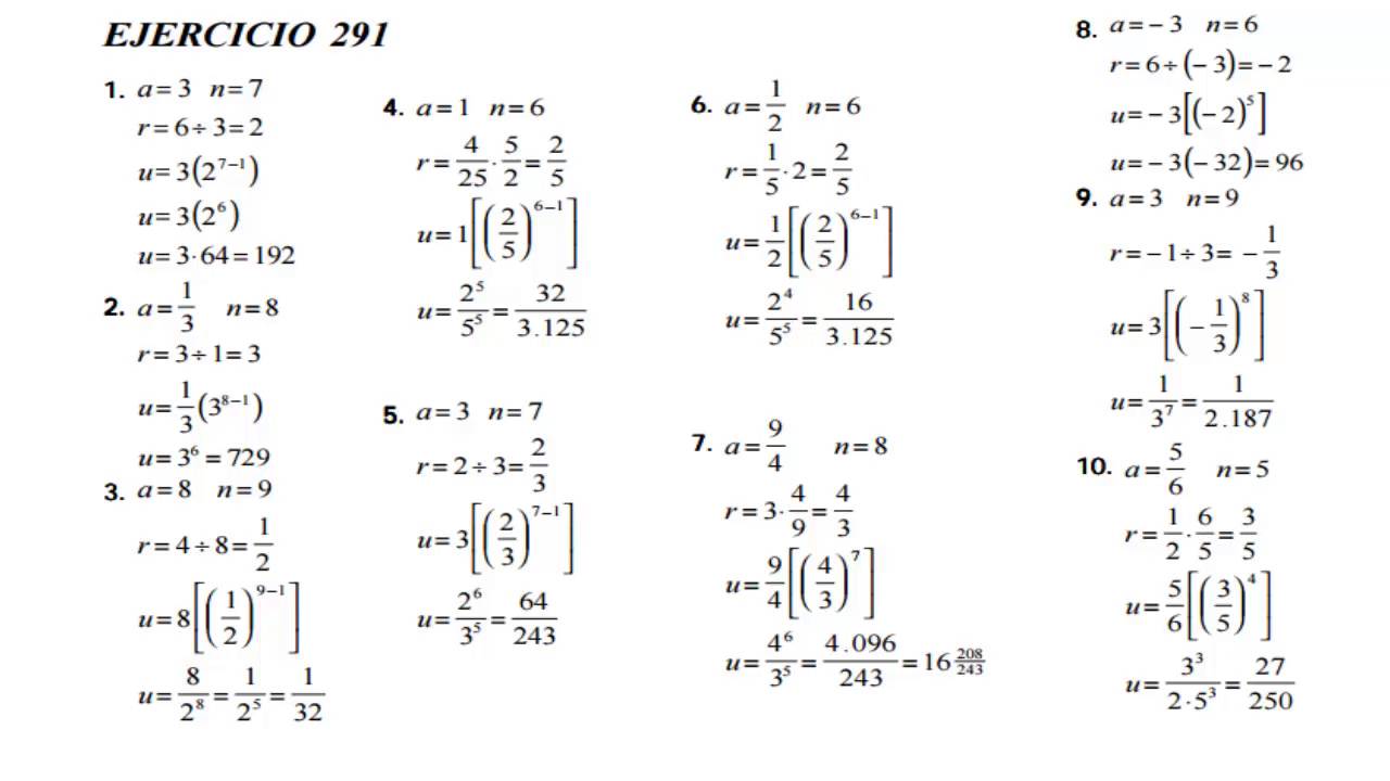 Algebra de Baldor Ejercicio 291 Literales del 1 al 10 GATITATV