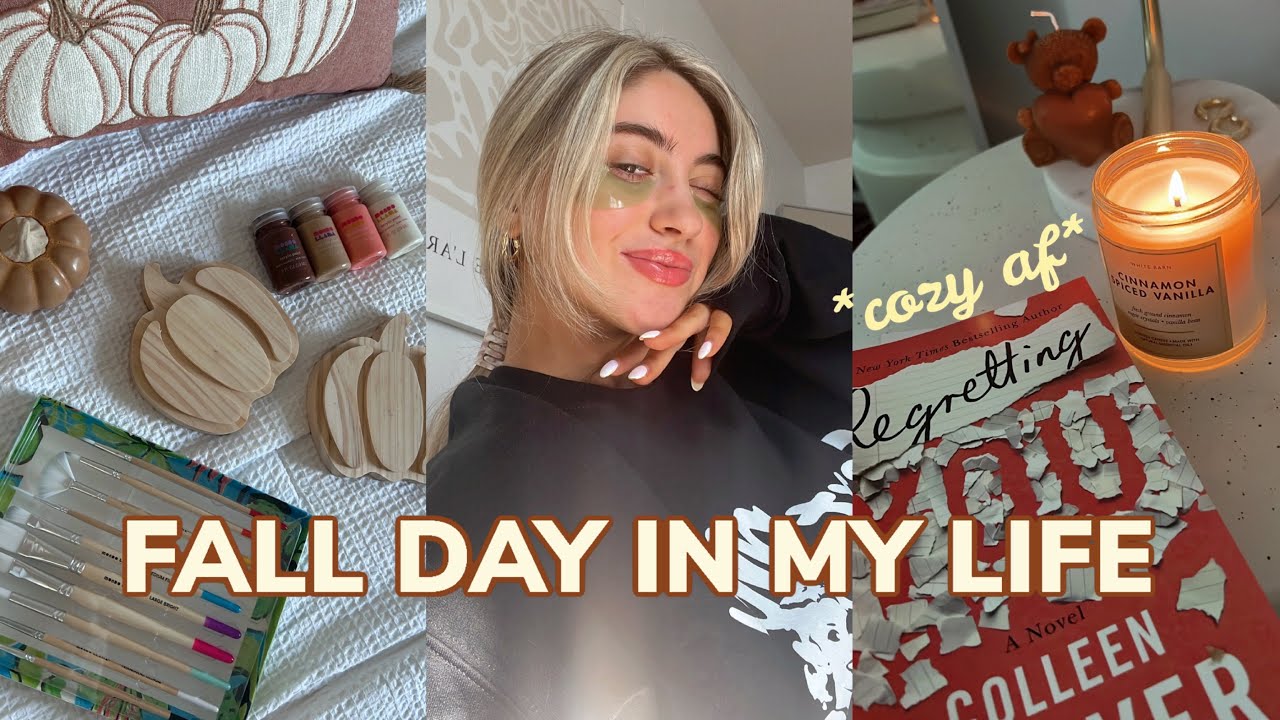 COZY FALL DAY IN MY LIFE: new candles, painting & whitefox try-on clothing haul!