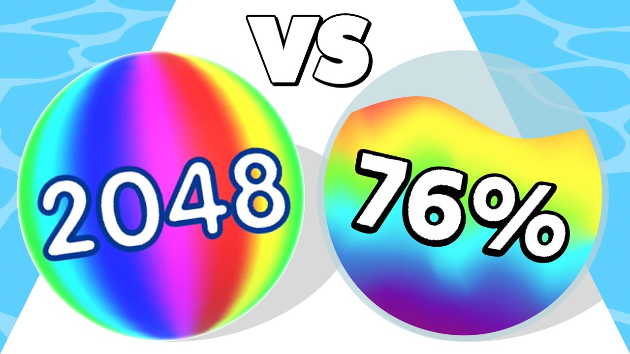 LIQUID BALL RUN 2048 /vs MERGE COLOR BALL ∞ ASMR Gameplay Android iOS • Ball Run 3D Merge Math Games