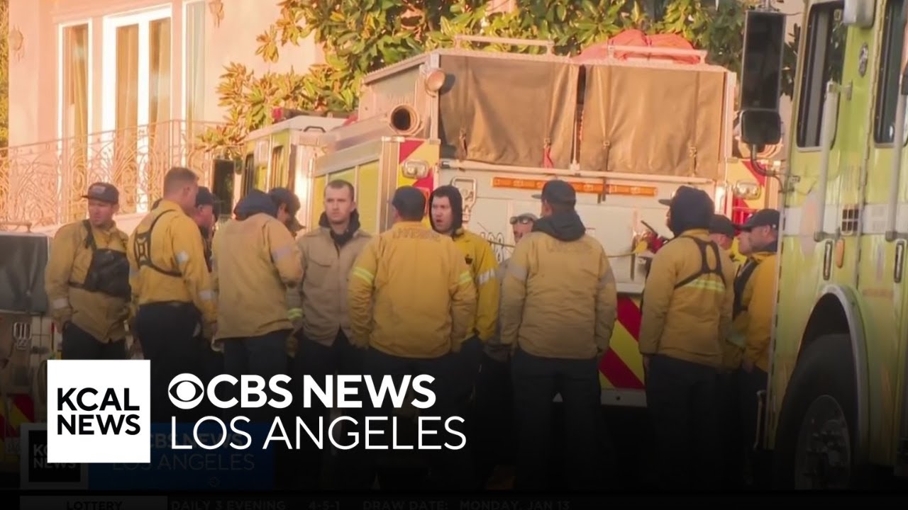 Out of town firefighters living out of trucks assist with L.A. wildfires
