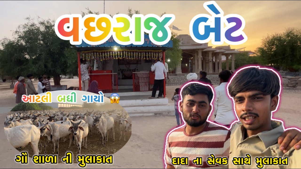 વછરાજ બેટ | ભાઈબંધ સાથે કરી આખી ગૌશાળા ની મુલાકાત |vachhraj bet |#vachhrajbet #vachhrajdada