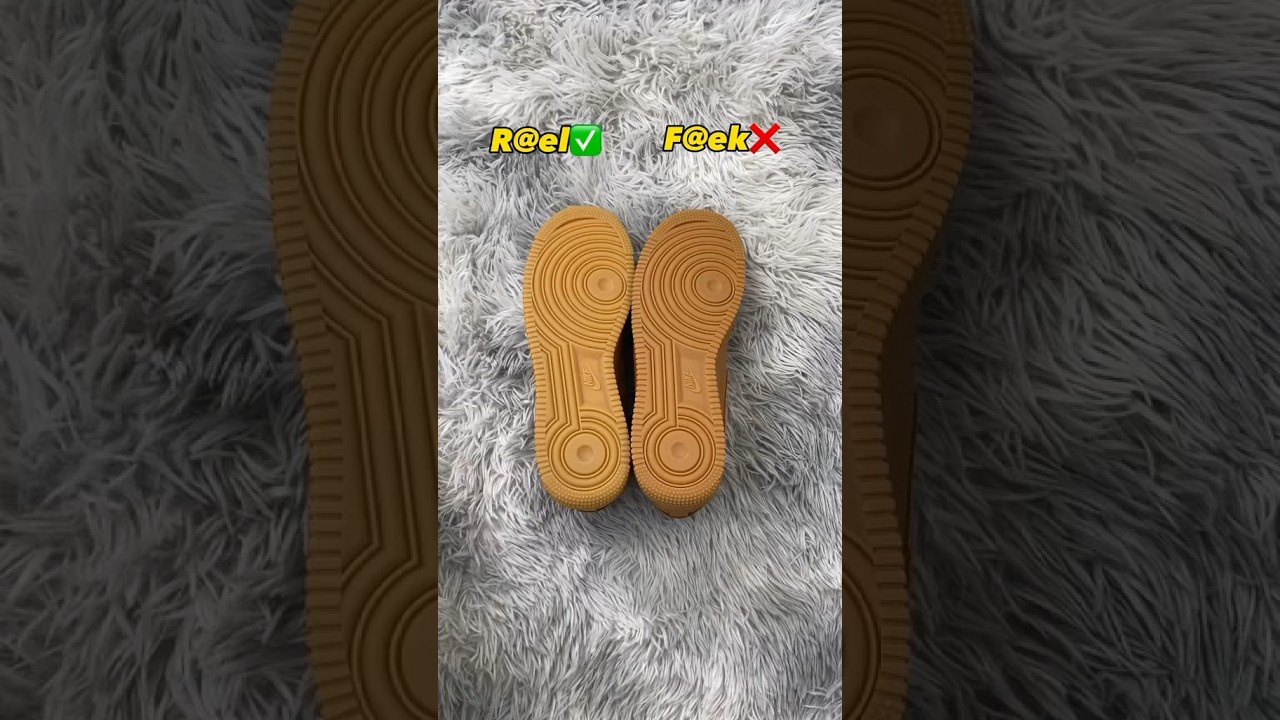 Real Vs Fake Wheat Supreme Nike Air Force 1 #sneakerhead #sneakers #viral