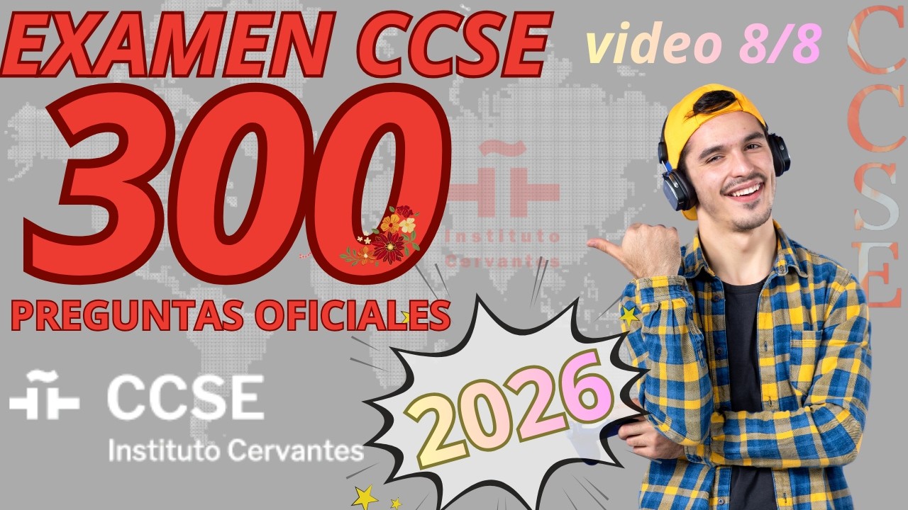 CCSE 2026 💎EXAMEN NACIONALIDAD 🎁ESPAÑOLA (PARTE OCHO) #ccse #spain #nacionalidadespañola #la1 🚨
