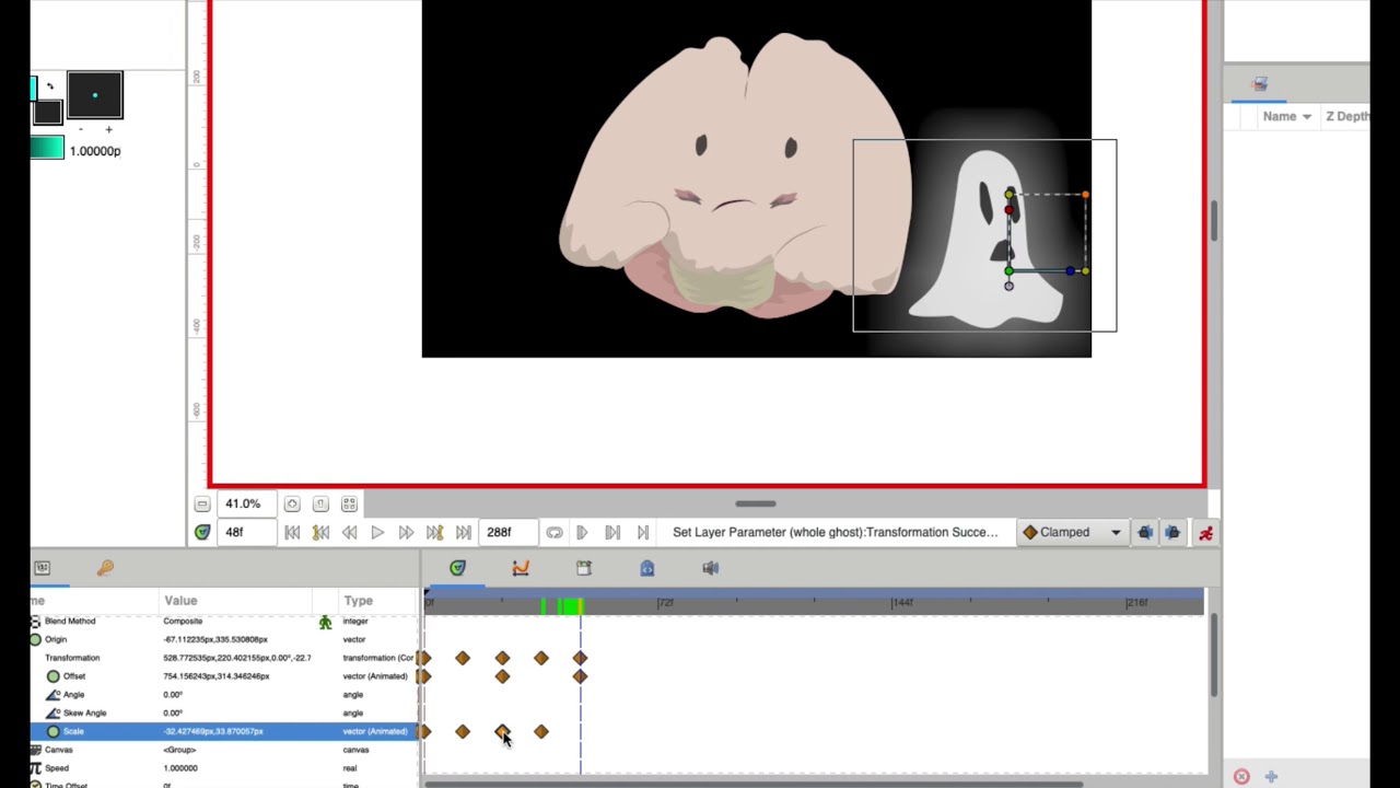 Synfig Animation Tutorial: Z Depth and Head Turns using 