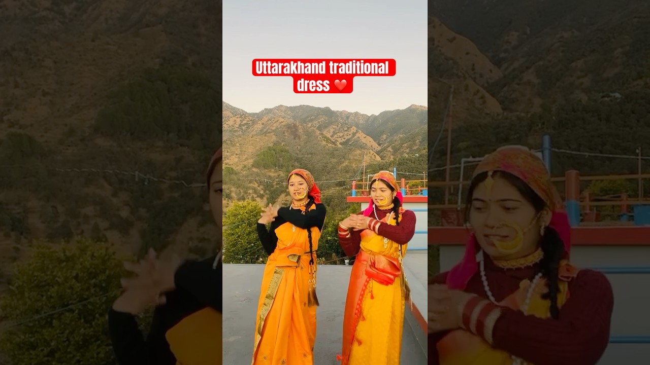 Uttarakhand traditional dress ❤️ #uttarakhand #traditional #trending #shorts