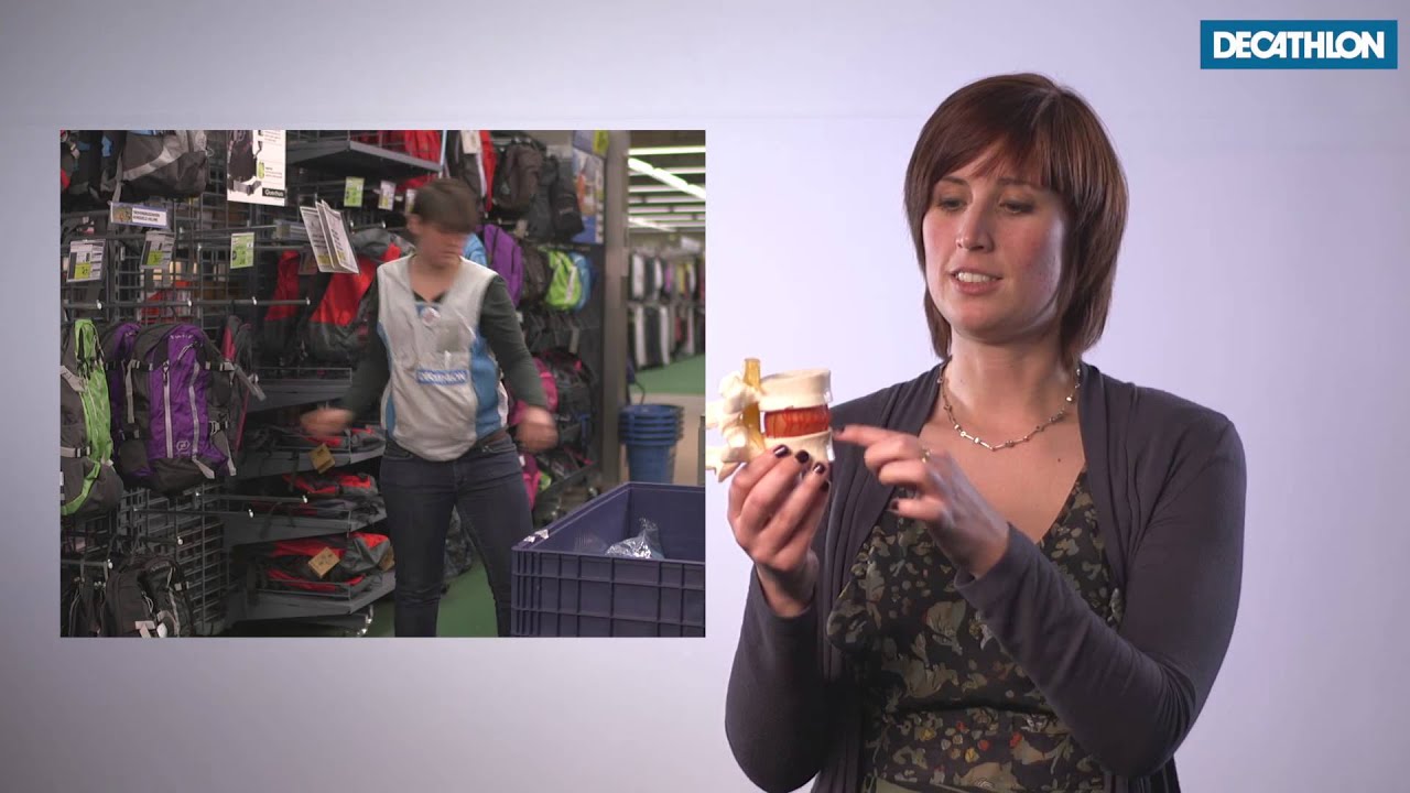Heffen en tillen van lasten winkel Decathlon (ergonomie)