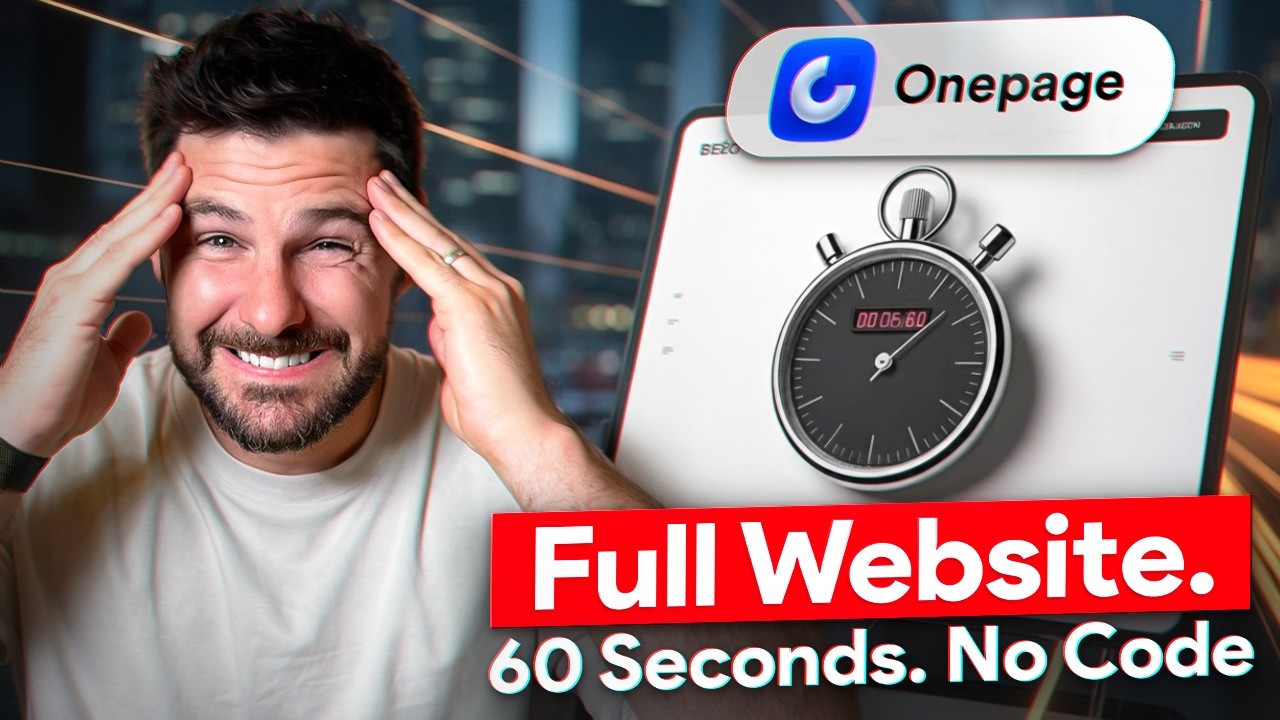Я создал сайт за 60 секунд с помощью Onepage AI