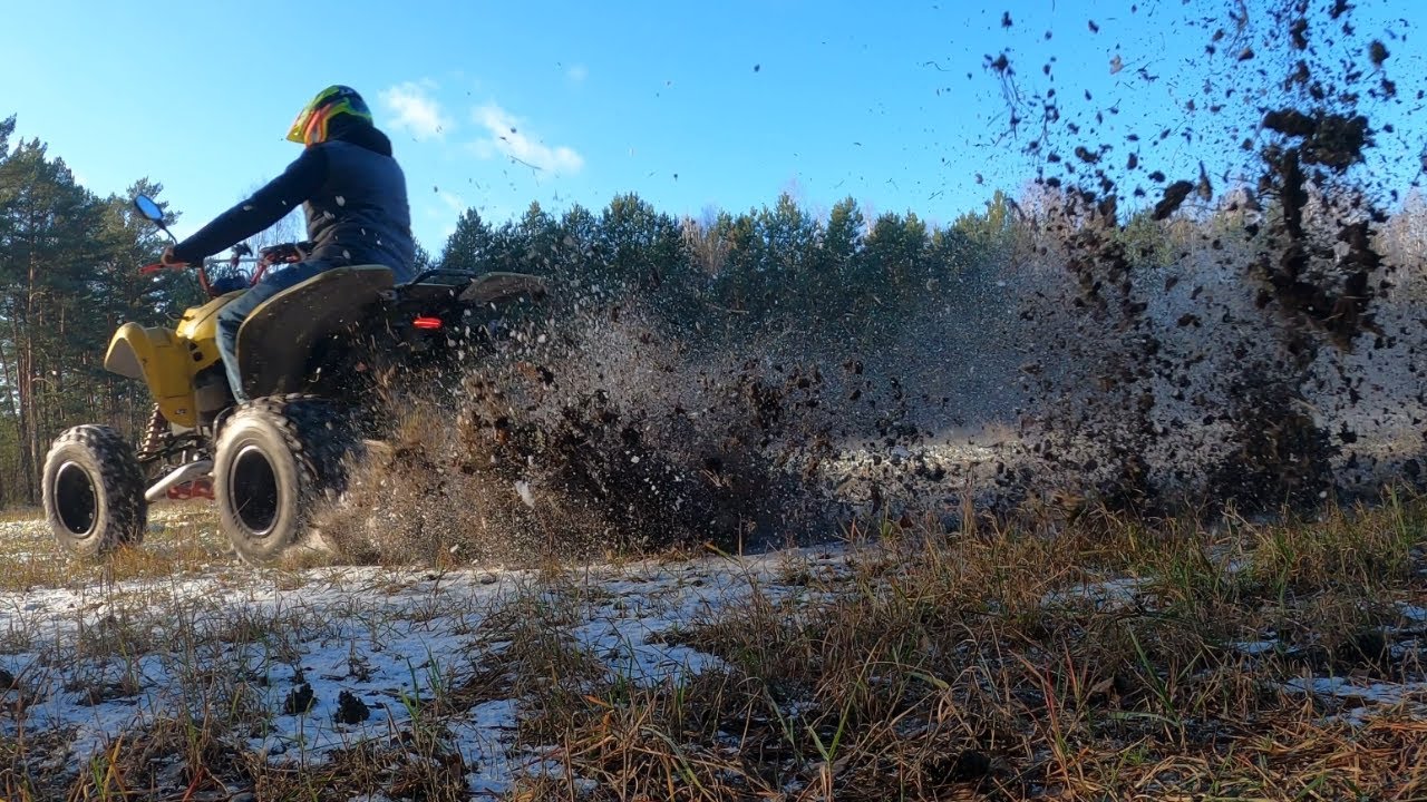 Pierwsza jazda na LTZ-400  po długiej przerwie i pierwszy śnieg!
