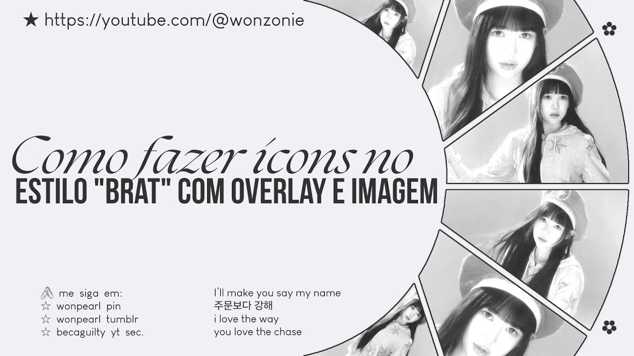 ‧₊˚ ✦  como fazer icon no estilo brat – com overlay e imagem  ꒱