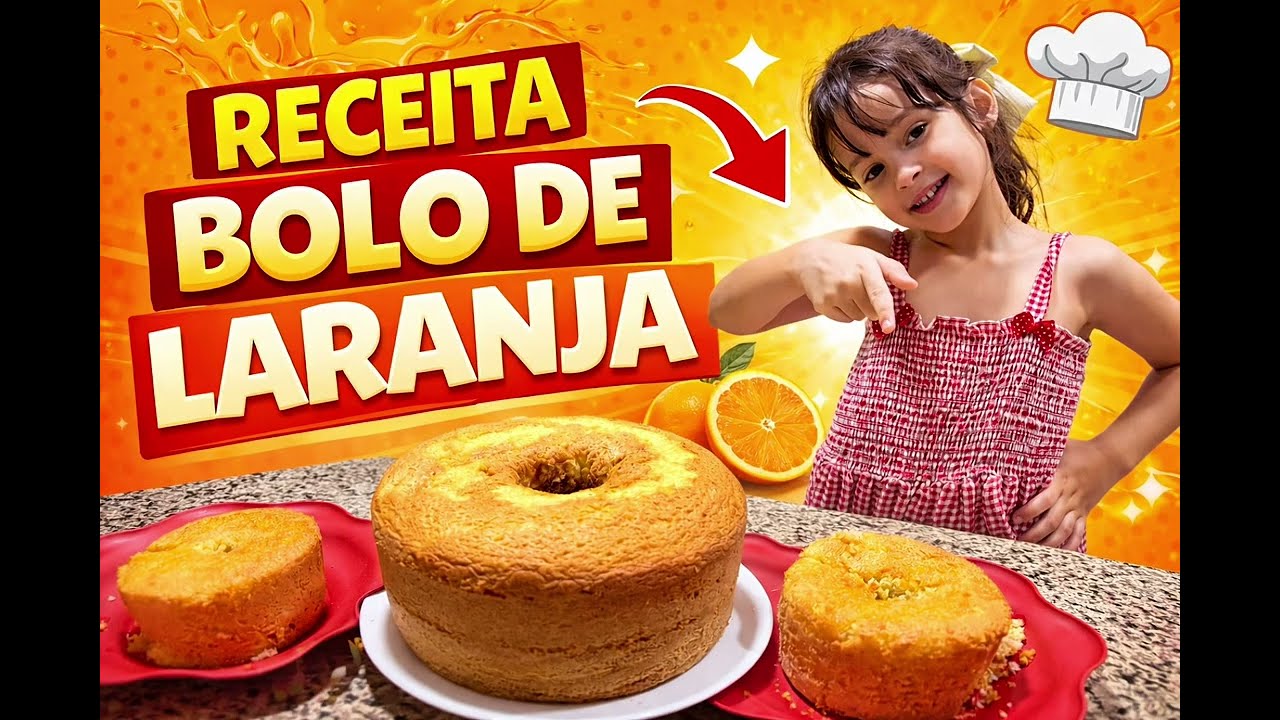 BOLO DE LARANJA FOFINHO |  Receita ideal para fazer em família!  