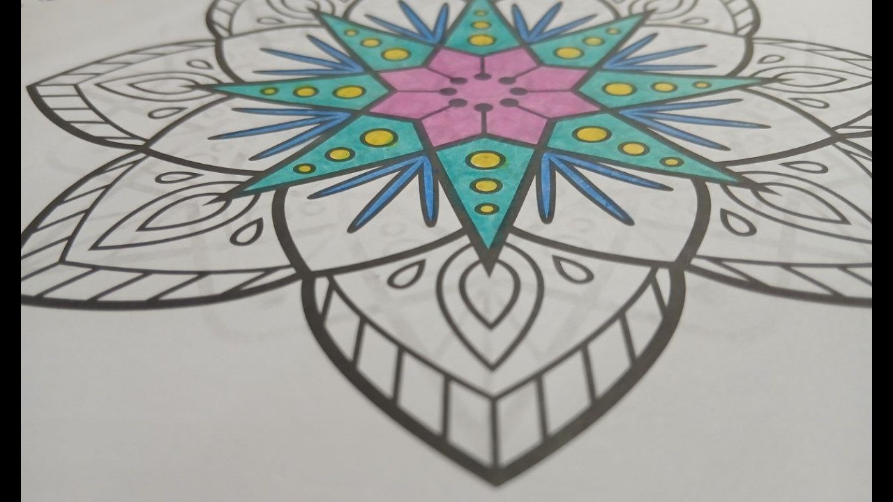 Coloring a Mandala for Mindfulness – Relax & Create/ stress relief  - #ARTINA #sketch