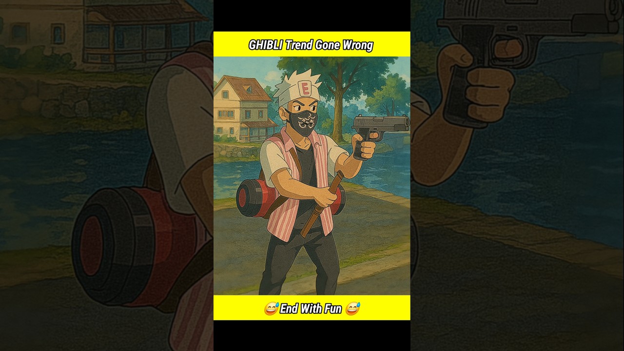 GHIBLI Trend Gone Wrong 😅🤕😳🤣 || @SRB_SCB_Is_Live || #freefire #ghibli #funny #scb #trending #srb