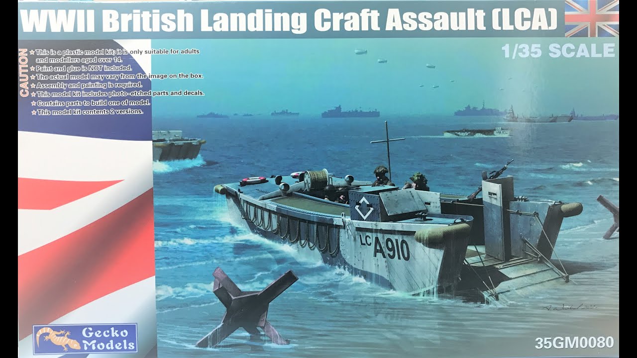 GECKO MODELS 1/35 WW2 LCA LANDING ASSAULT CRAFT INBOX REVIEW
