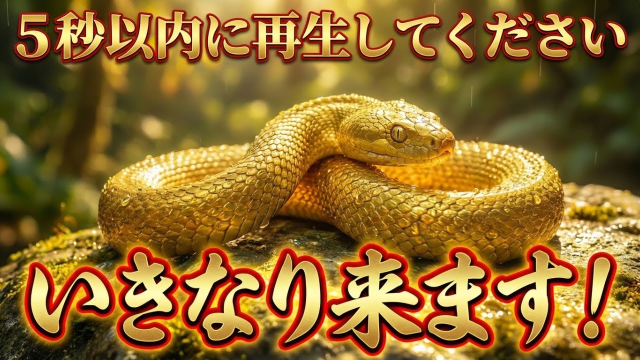 【金運音楽】5秒以内に再生してください。※心の準備をする間もなく、いきなり桁外れの金運がやって来ます【臨時収入 即効性】