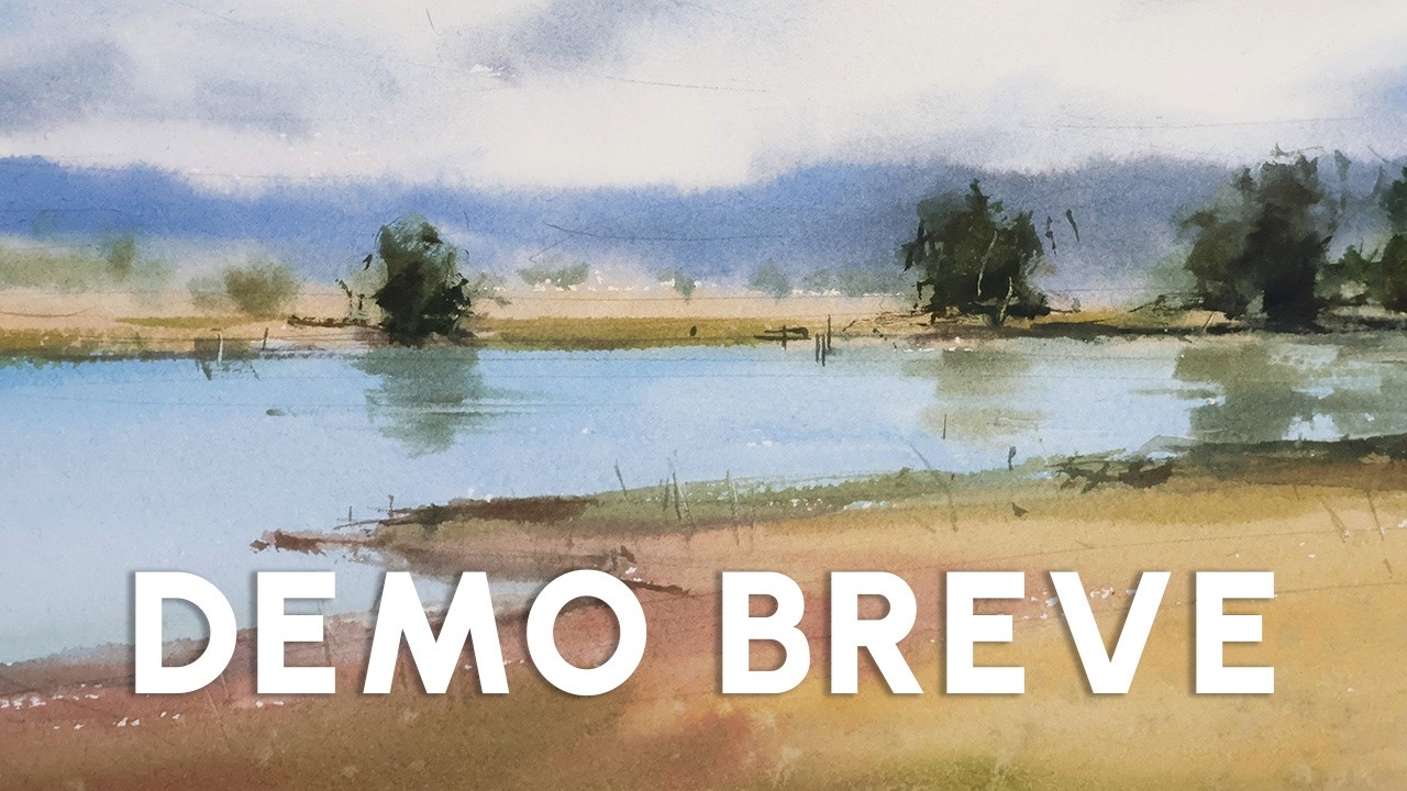 Antes de pintar unas montañas en paisaje de naturaleza (Demo breve)