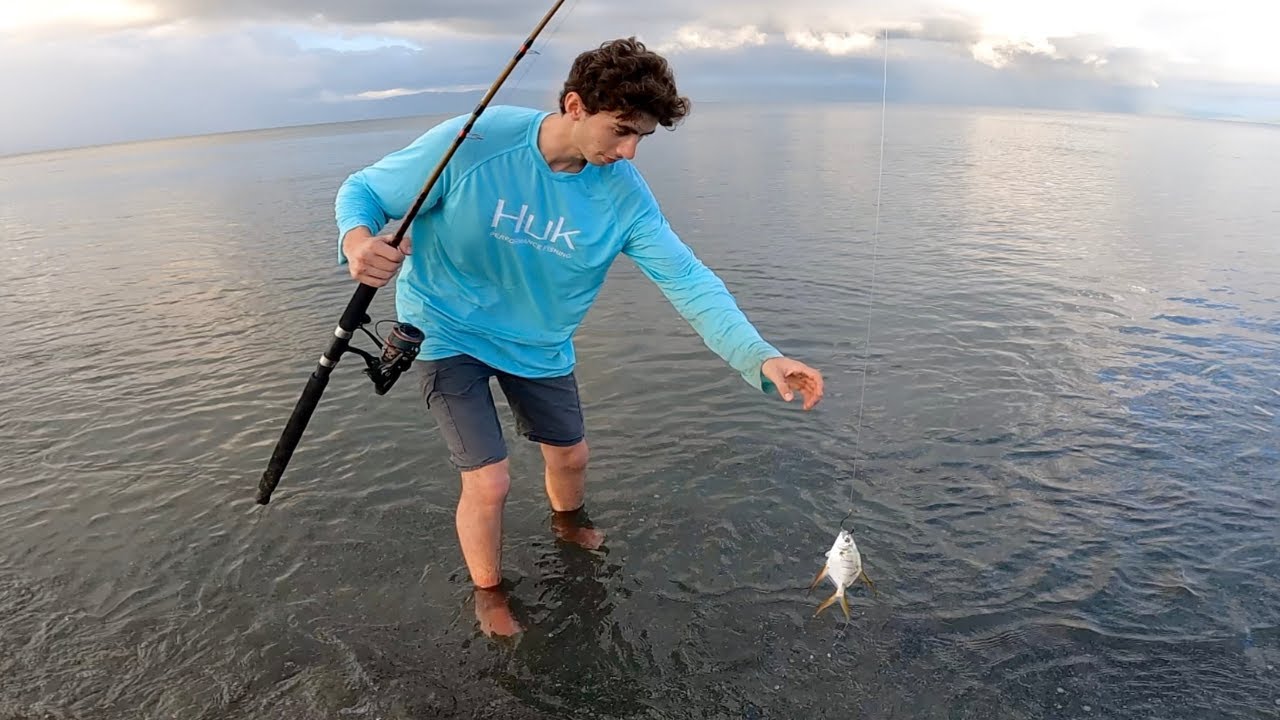 Surf Fishing Remote Jungle Beach Full of Fish [ Epic  Drone Footage ]