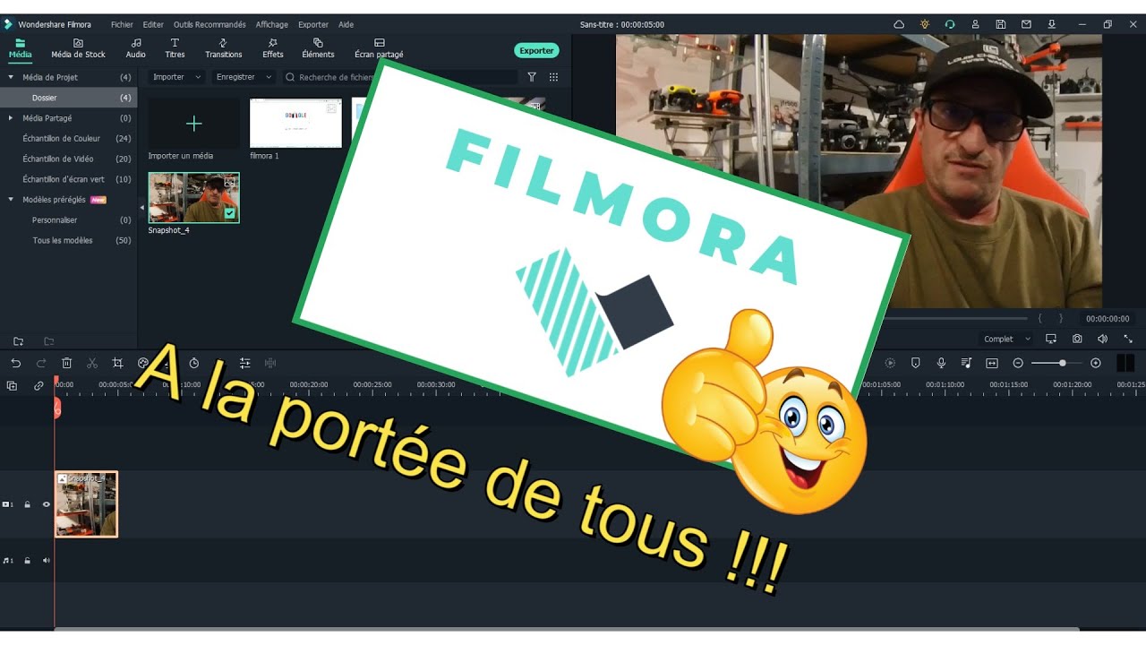 FILMORA 11 , Montage video facile , Tuto de base