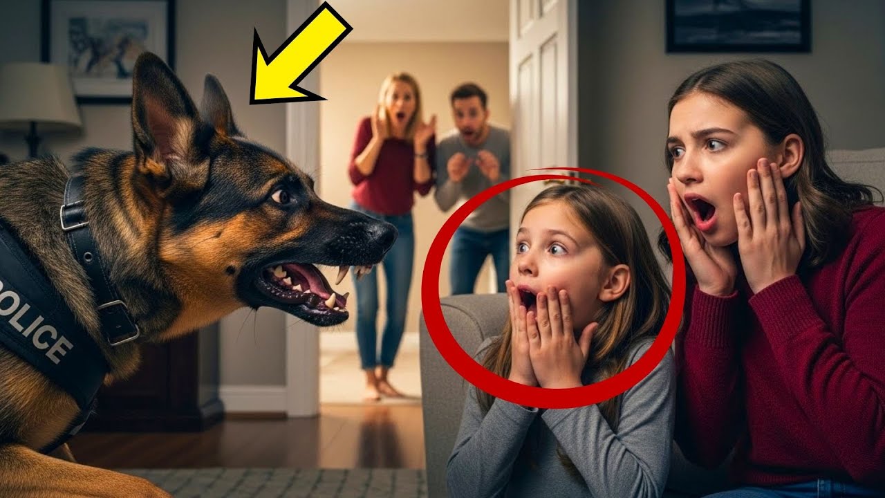 POLIZEIHUND knurrt KINDERMÄDCHEN von GEHÖRLOSEM MÄDCHEN an — Eltern sahen KAMERA und...