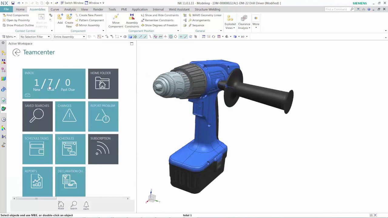 NX PLM Integration with Teamcenter using Active Workspace