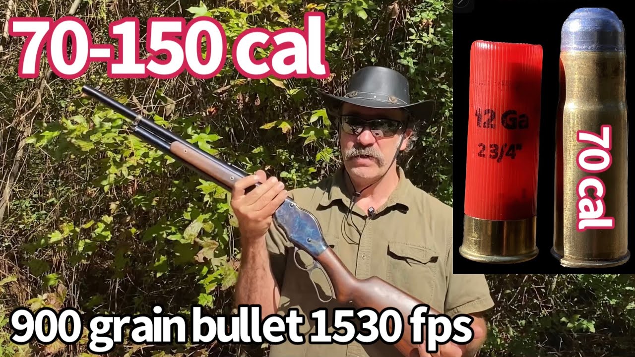 70-150 WCF против баллистического желатина￼ в винтовке рычажного действия Winchester 1887 года￼