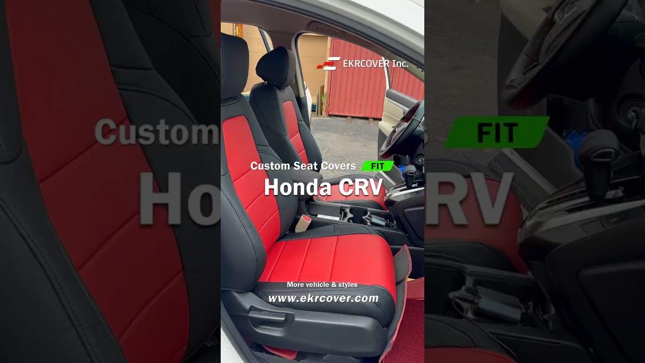 Custom-fit Honda: EKR custom red and black seat cover for Honda CRV