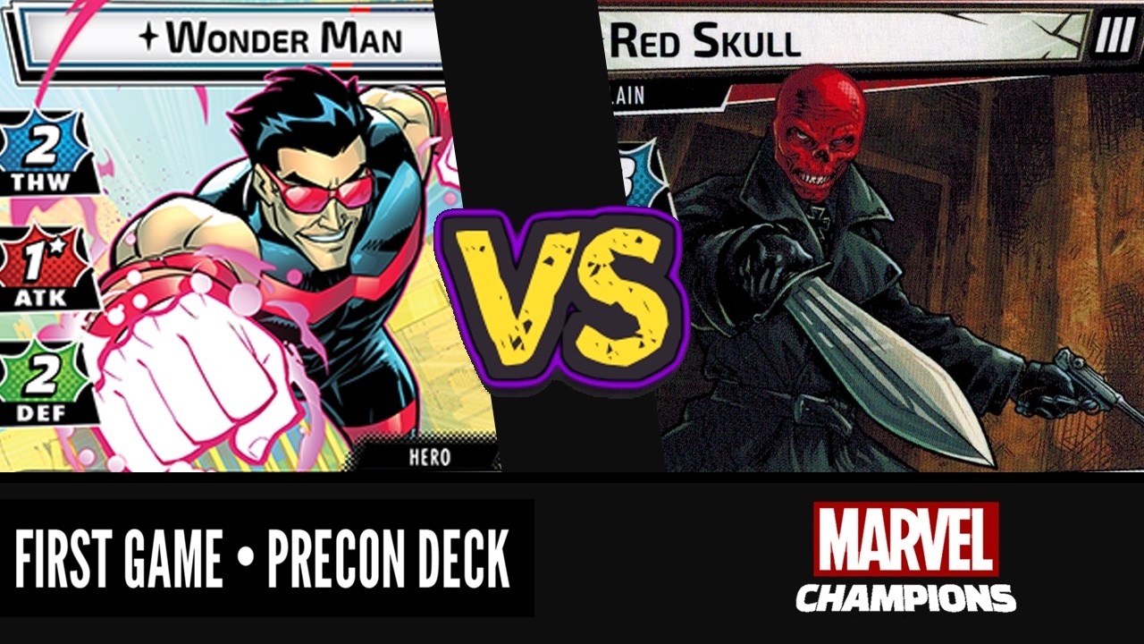 WONDER MAN DEBUT vs RED SKULL (Expert) Marvel Champions Playthrough | Precon Deck