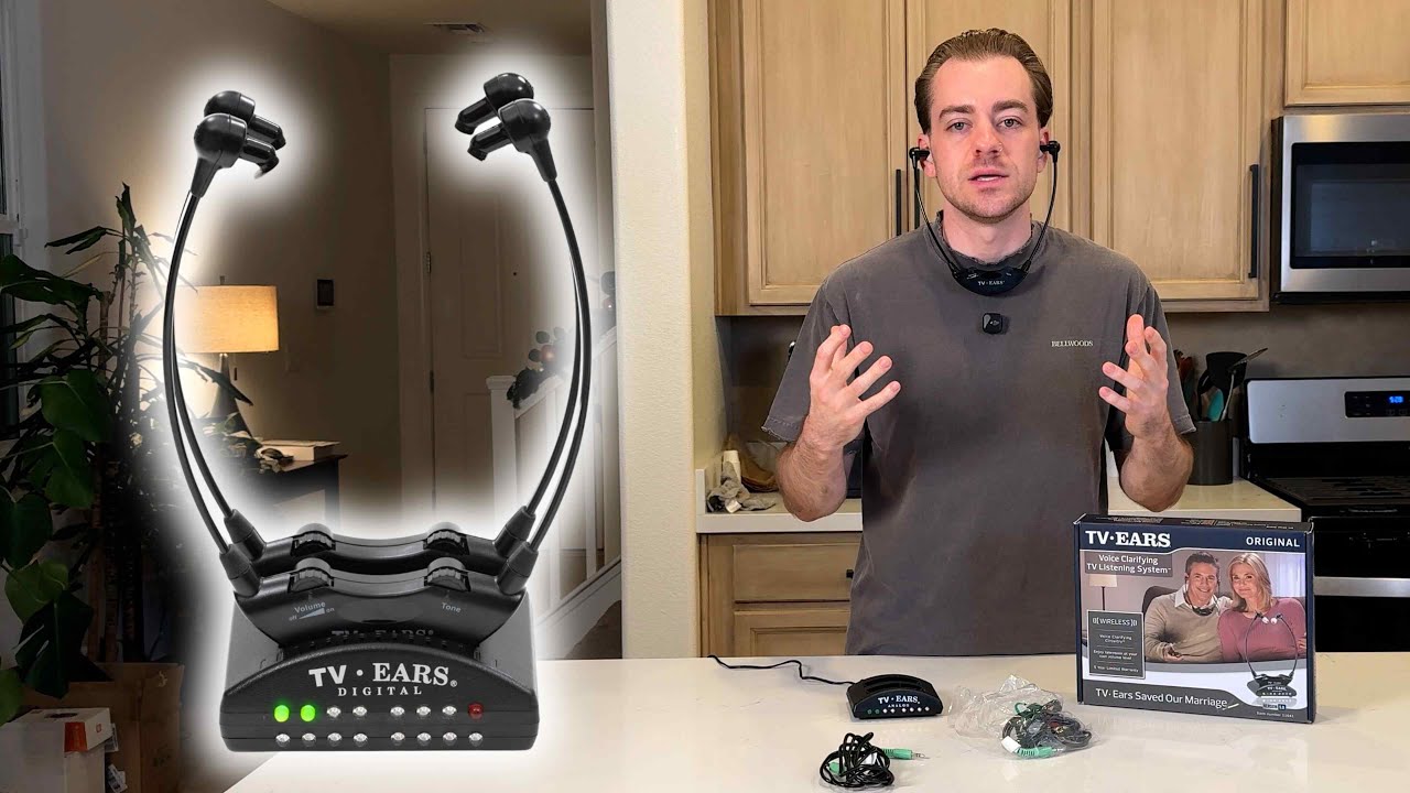 Обзор беспроводной гарнитуры TV EARS 5.0 – двухканальные цифровые радиочастотные наушники для тел...