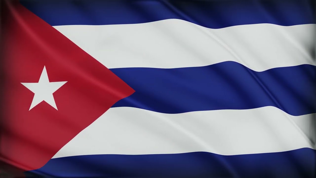 Bandera de Cuba ondeando | V&iacute;deo de fondo con la bandera de Cuba