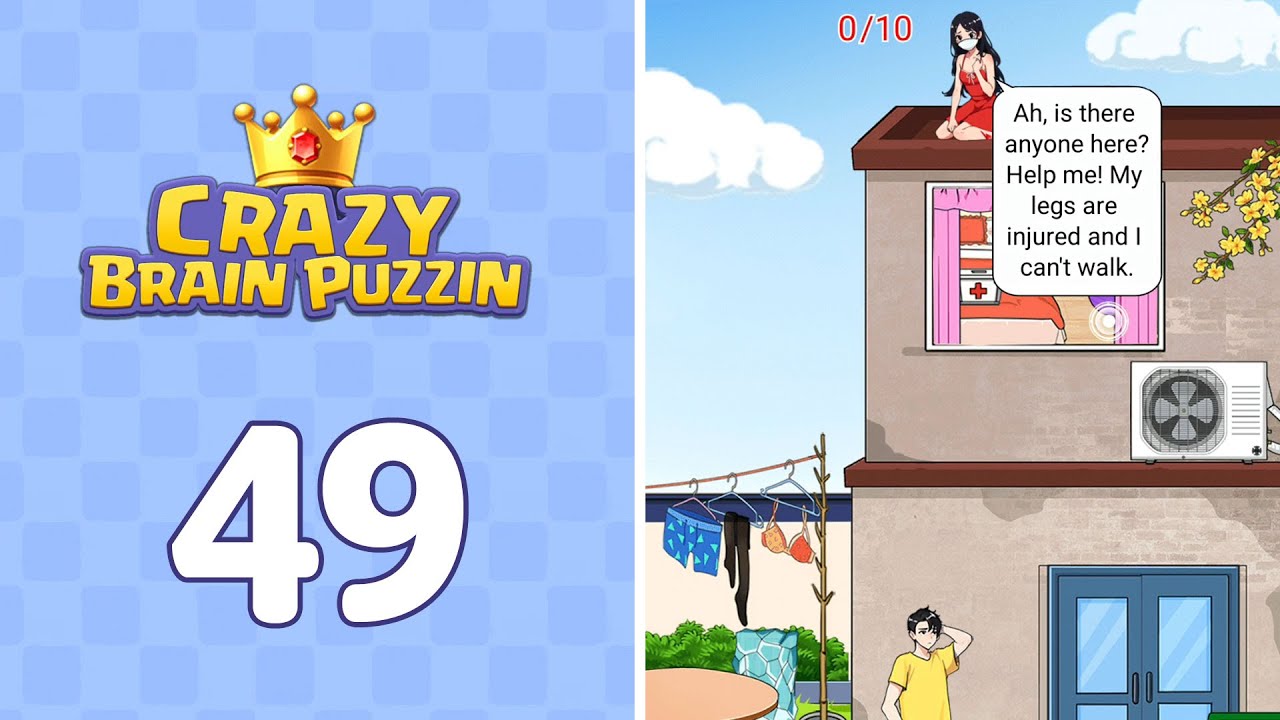 Crazy Brain Puzzle Level 49 Save Me | Complete Walkthrough & Solutions! 🎯