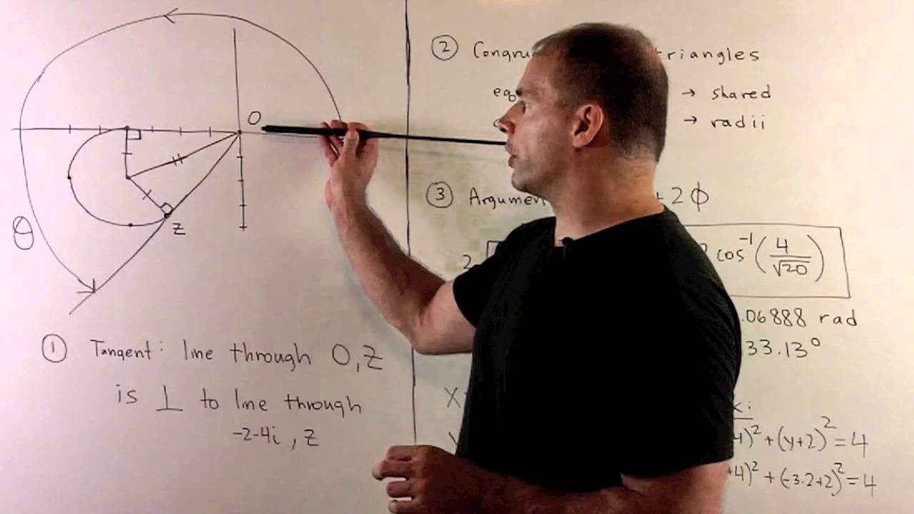 Largest Argument of Circle |z+4+2i|