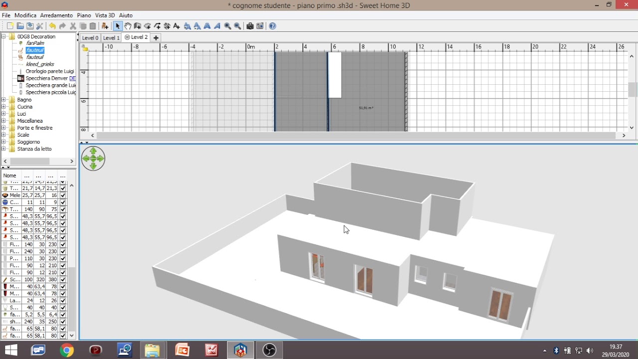 4 Sweet home 3D DOWNLOAD ARREDI - PIANO SUPERIORE