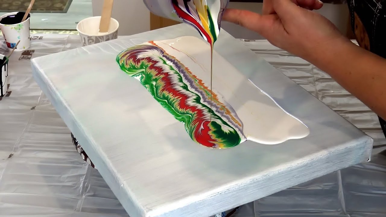 (1004) Fall in Magic Forest 🍂 ~ Split Cup Acrylic Pouring ~ Fluid Art Landscape Painting ~ Abstract