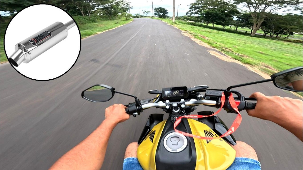 COLOQUEI O ESCAPAMENTO FORTUNA MINI TURBO NA CB300F!