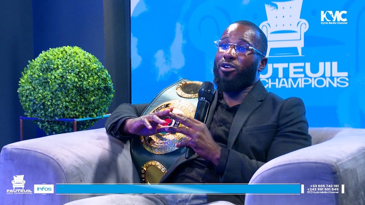 FAUTEUIL DES CHAMPIONS Reçoit YVES  NGABU CHAMPION DU MONDE DE L'IBO