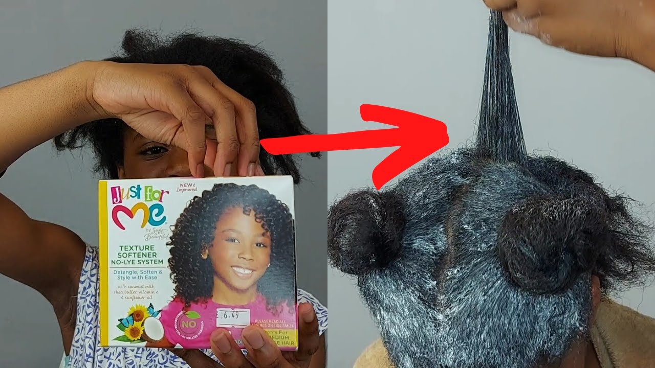 How To Use Just For Me Texture Softener No-Lye System Step by Step