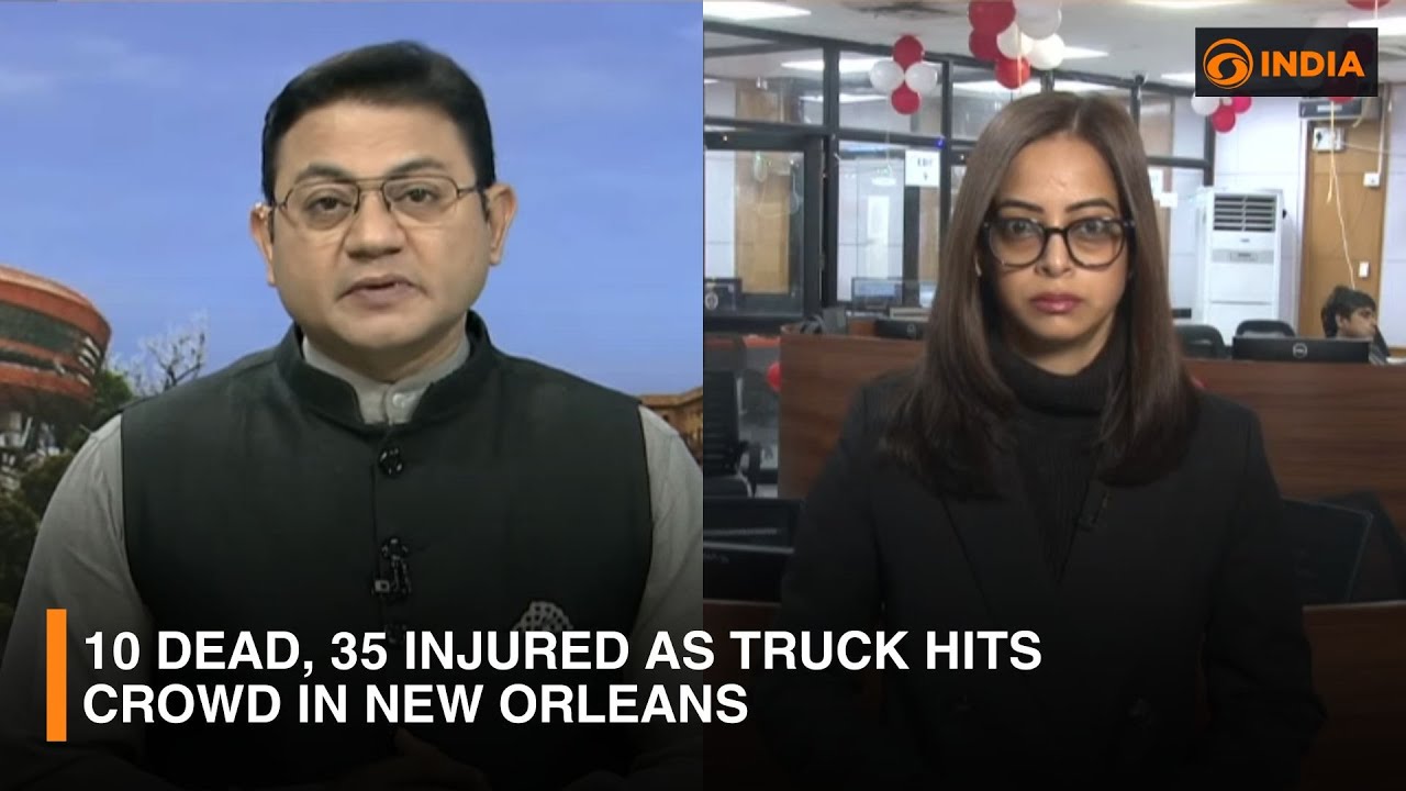 10 dead, 35 injured as truck hits crowd in New Orleans | DD India