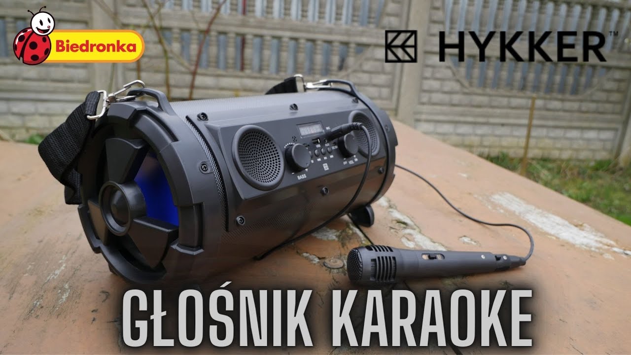Głośnik HYKKER z Biedronki - karaoke, podświetlenie i inne bajery za 149 PLN | test, recenzja