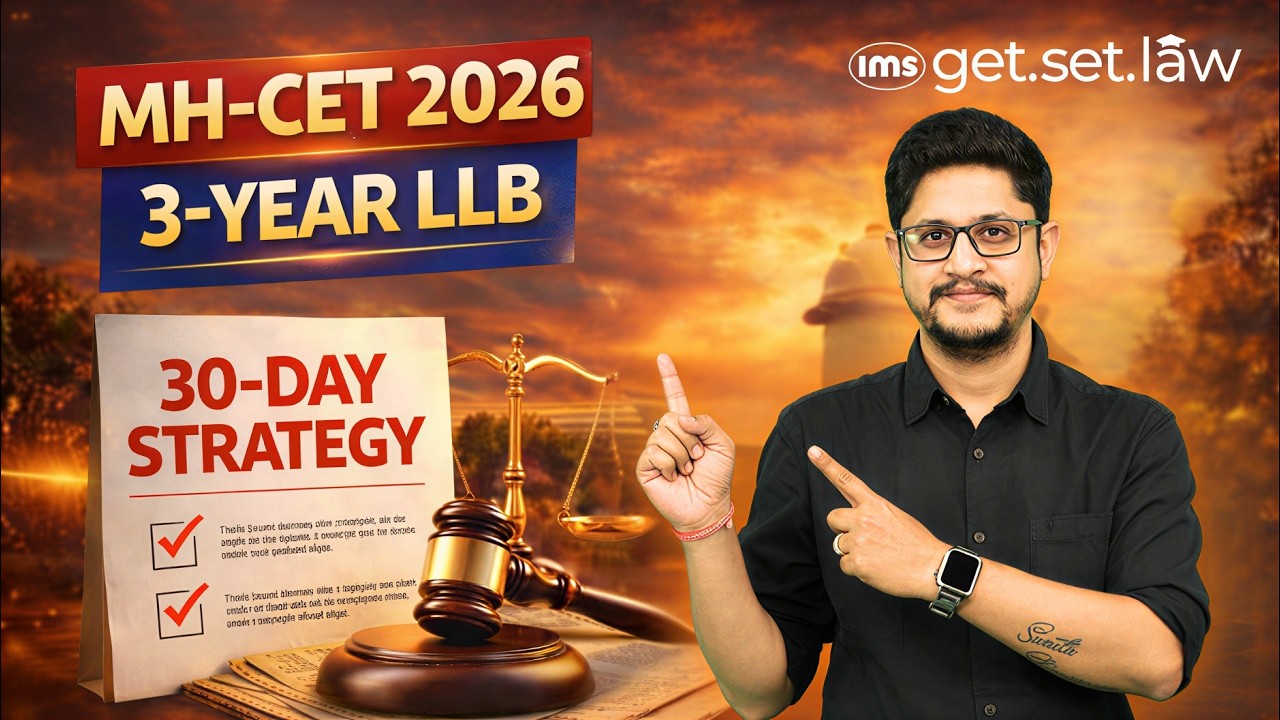 MH-CET 3 Year LLB 2026 | 30-Day Strategy to Crack the Exam 🔥 Complete Section-Wise Plan