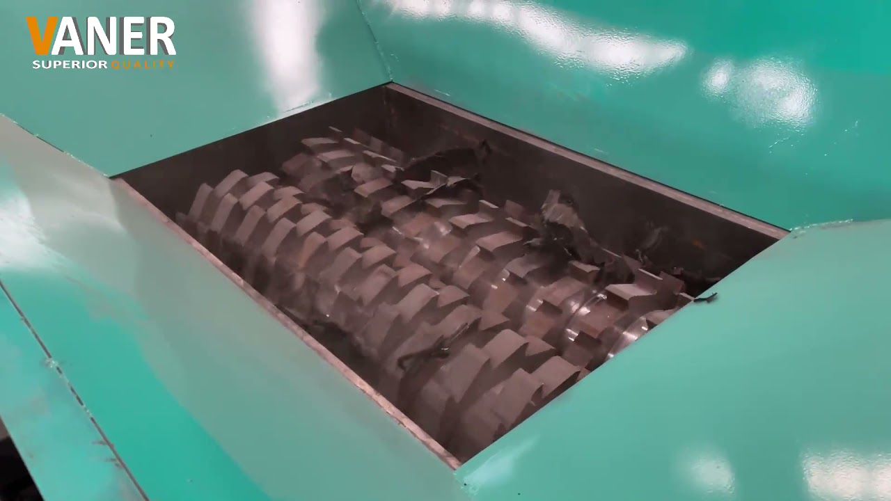 Tests on processing rubber tires with double-shaft shredder - VANER Machinery