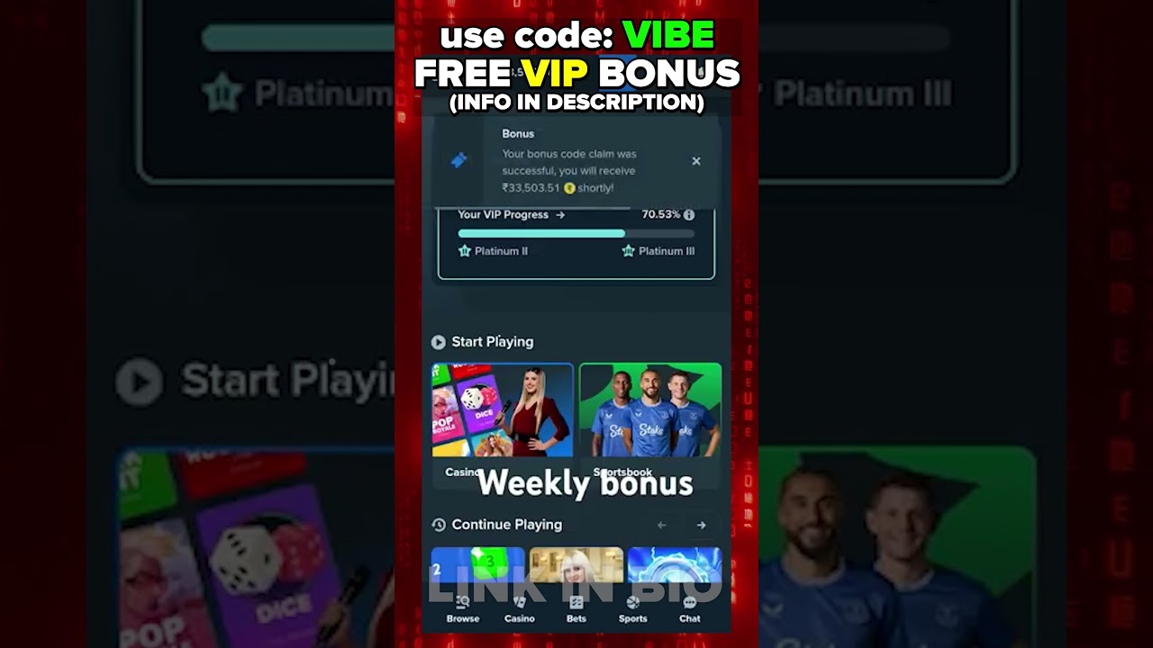 Weekly and Monthly Bonus Drop Example | Stake Promo Code 2025