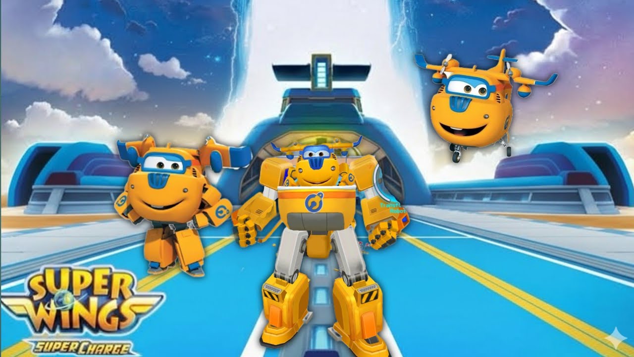 Super Wings Heroes United Special - Super Speed Donnie Racing Through Obstacles and Sky Missions