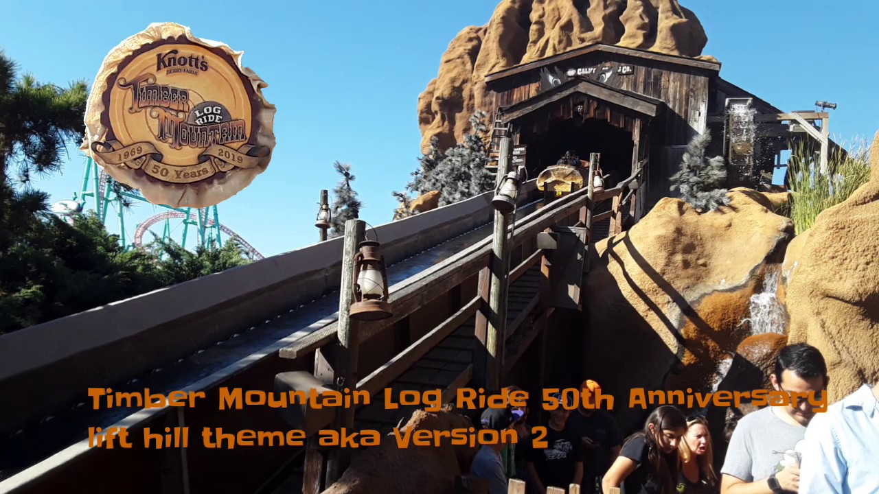 Timber Mountain Log Ride 50th Anniversary Lift hill theme aka V2 area music BGM | Knott's Berry Farm