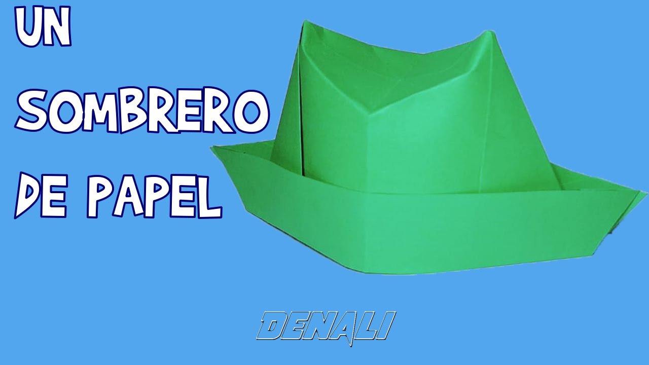 🎩 como hacer un sombrero de papel, papiroflexia origami facil ❤️ Mi Denali