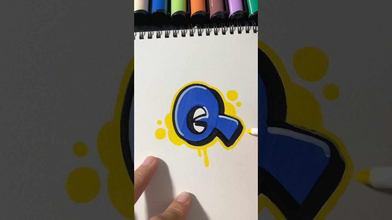 Letter Q easy #graffitiart #tutorial #draw #graffitiletter #foryou