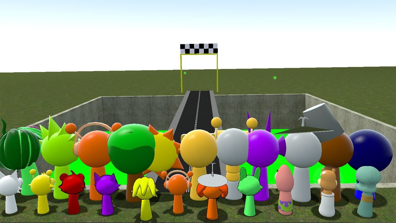 BIG HOLE TOXIC WHO THE FASTEST Sprunki Family in Garry's Mod!