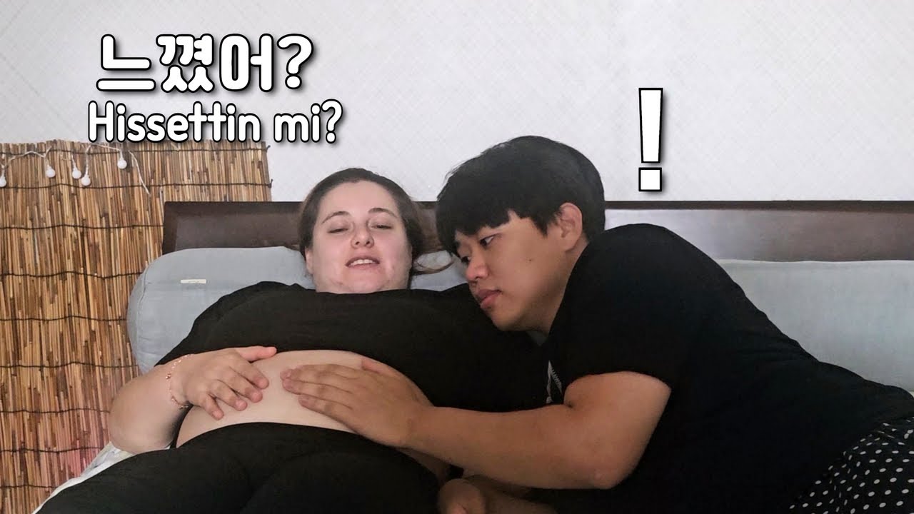 아기 태동을 느껴보라는 튀르키예 아내  😂 임신 브이로그🇹🇷🇰🇷